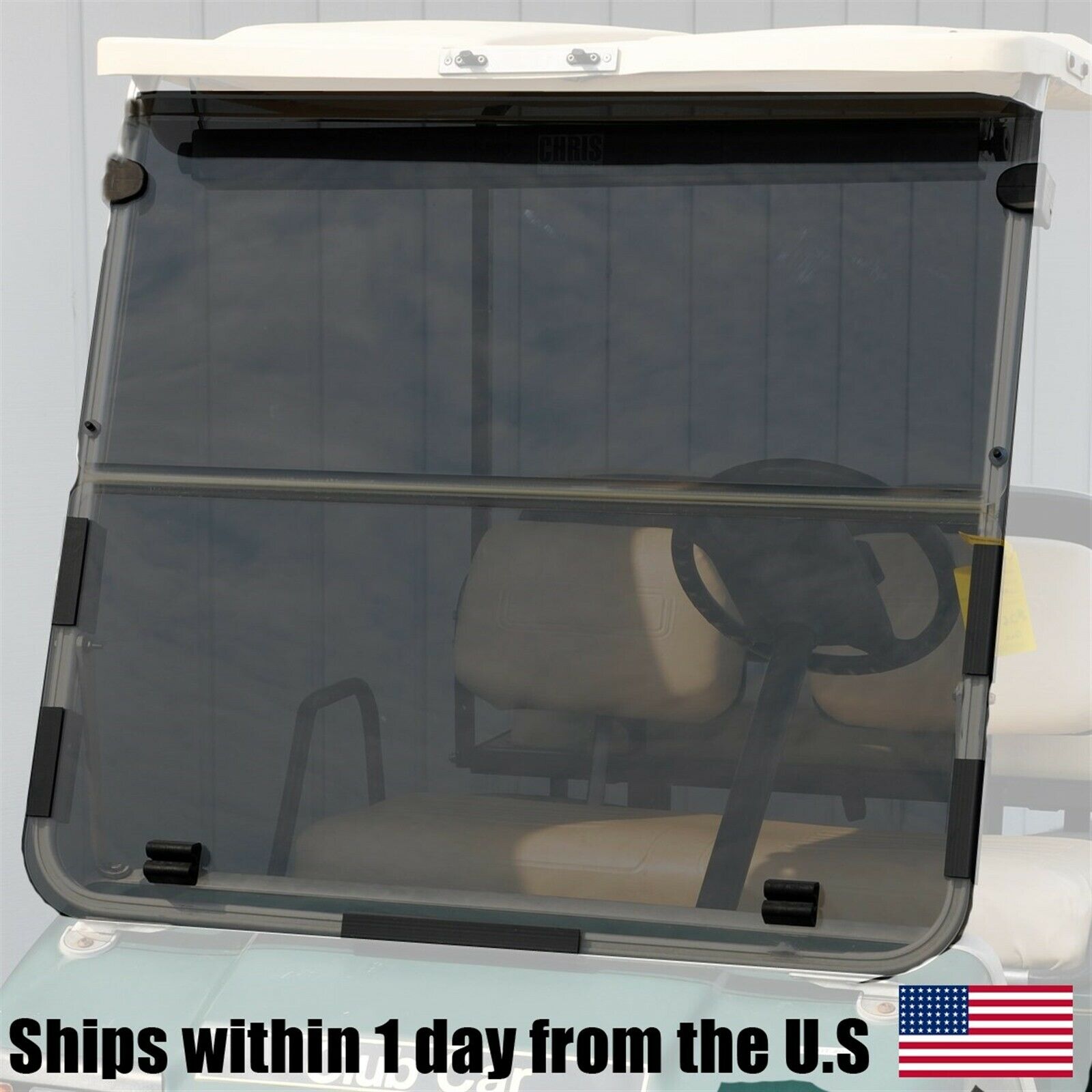 Folding Tinted Windshield For Club Car Ds 82 -00.5 Gas Electric Golf Cart