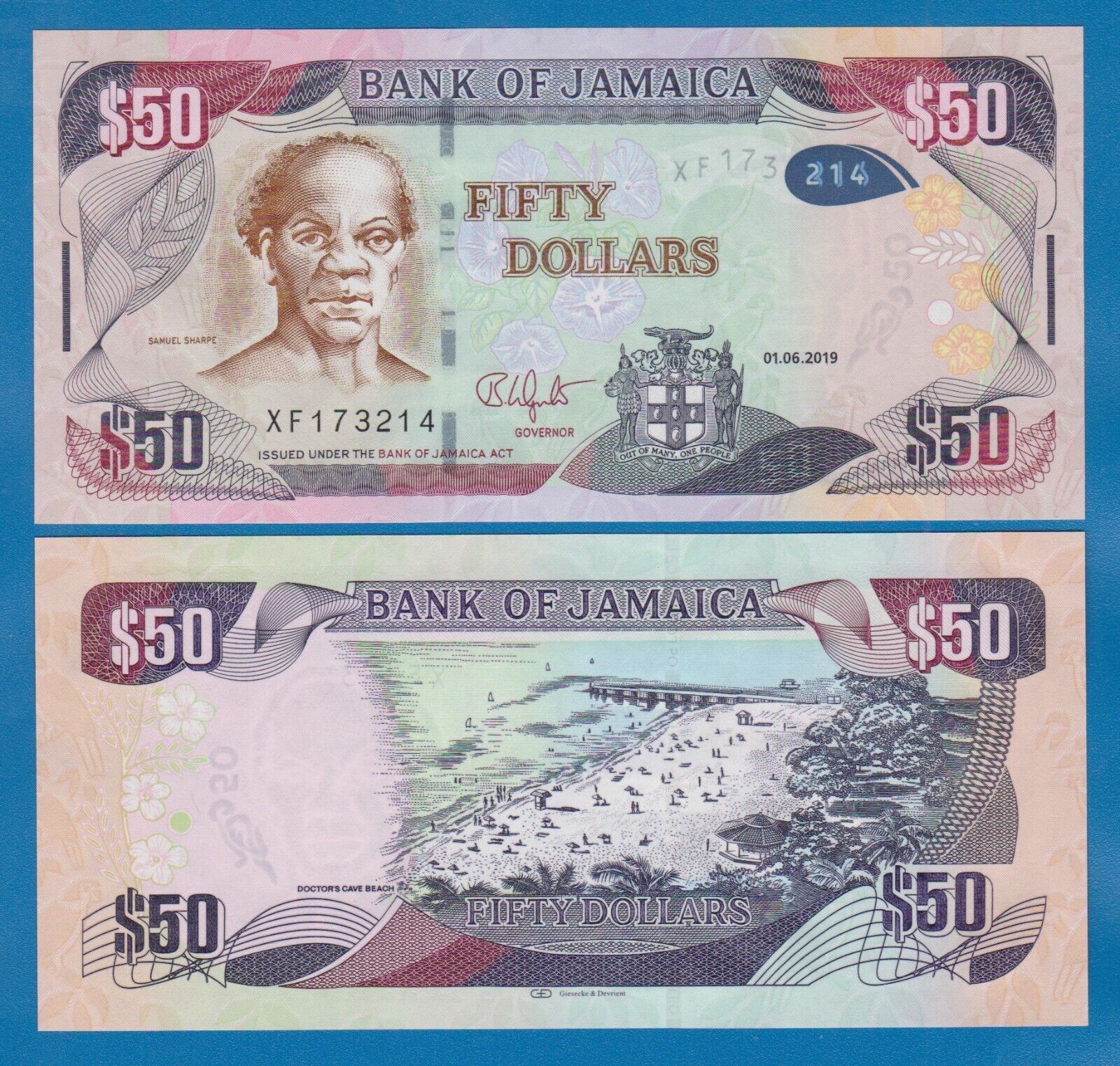 Jamaica 50 Dollar P 94 2019 Unc