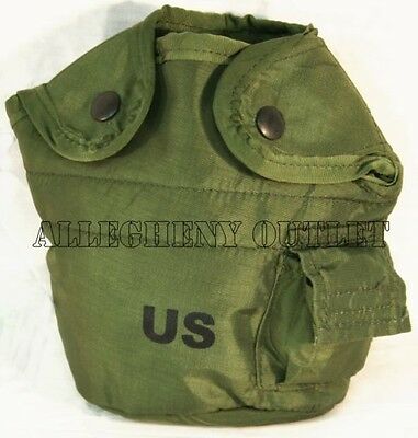 2 New! 1 Qt Quart Canteen Cover / Pouch With Alice Clips - Genuine Us Military