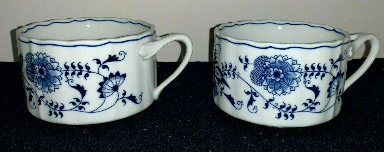 (set Of 2) Blue Danube Large Handled Soup Mugs (japan)