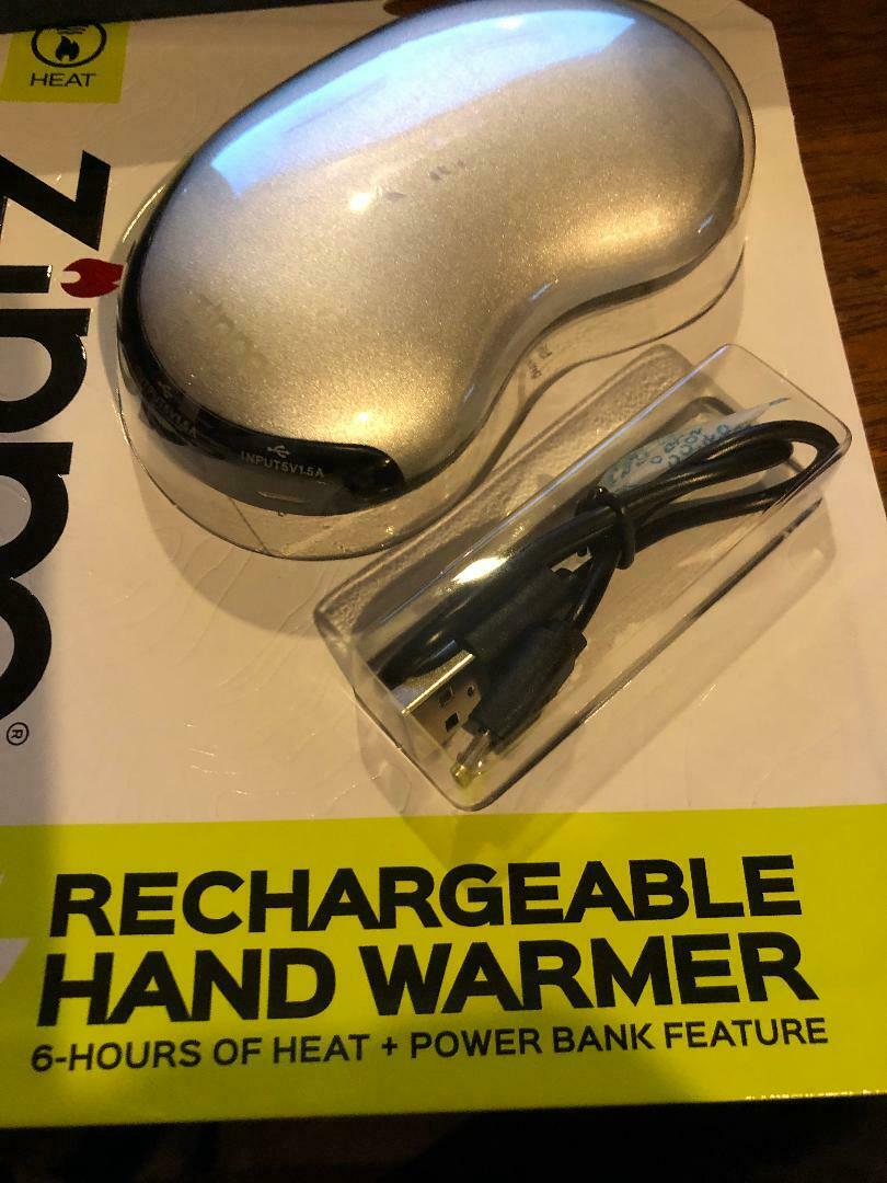 Premier America  6 Hour Rechargeable Silver Hand Warmer, Power Bank