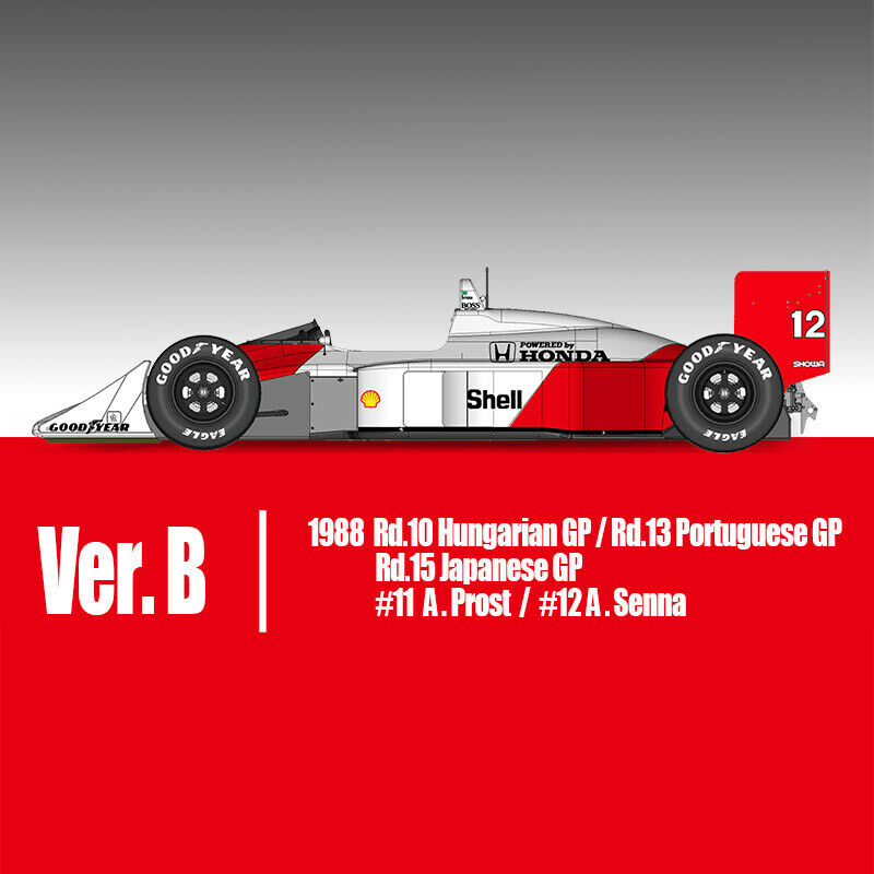 Model Factory Hiro K708 1:20 Mclaren Mp4/4 Ver.b 1988 #11 #12 Fulldetail Kit