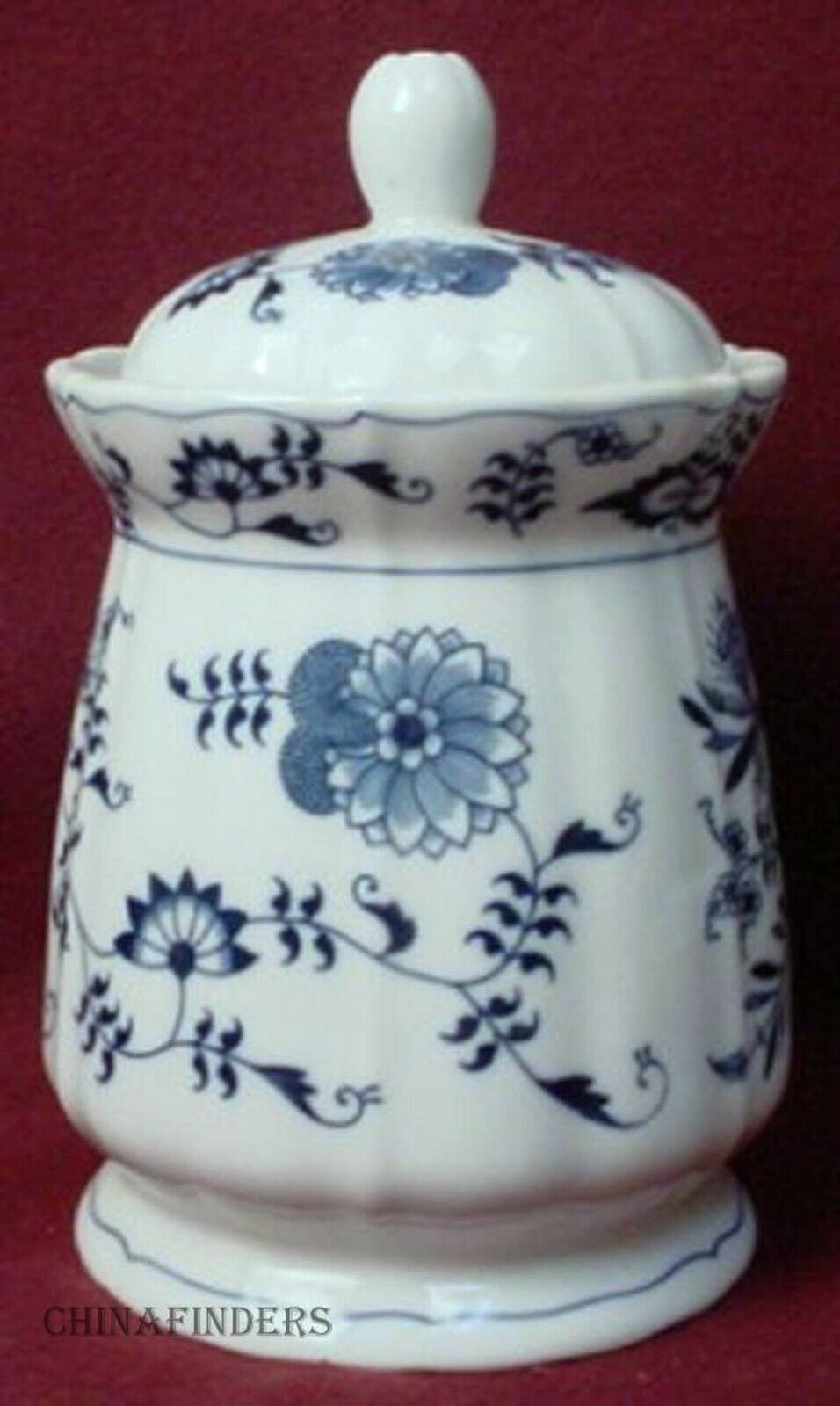 Blue Danube China Footed Candy Or Storage Jar - 6"