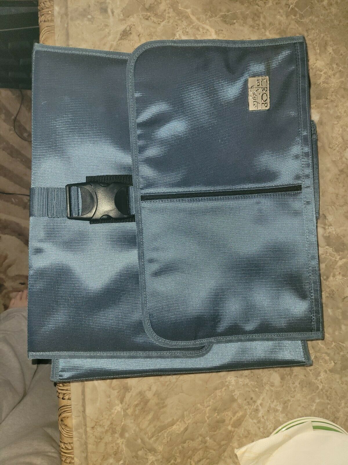 Crop In Style Messenger Bag Scrapbooking Travel Case  Blue