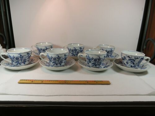 Blue Danube Japan Oversized Cup (s) 8oz & Saucer 6 1/4 Inch  Rectangle  Marked